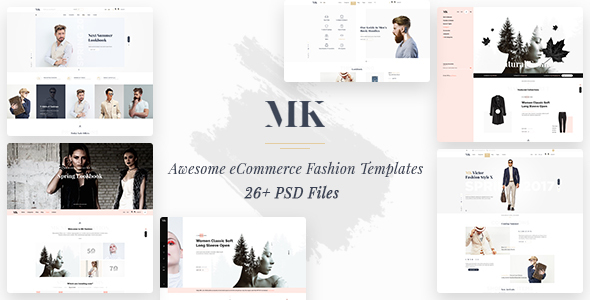 MK Shop - Awesome eCommrece Fashion PSD Template