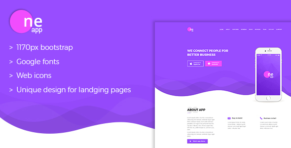 OneApp - App Landing Page