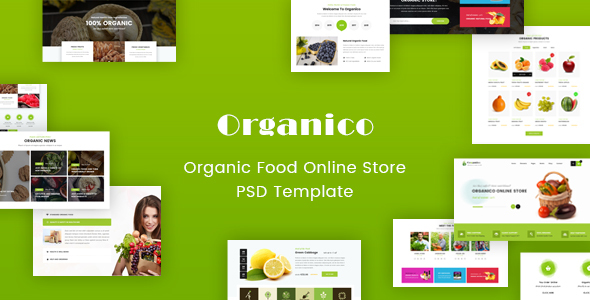 Origanico - Organic Online Store PSD Template