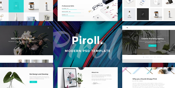 Piroll - Modern & Minimal Portfolio PSD Template
