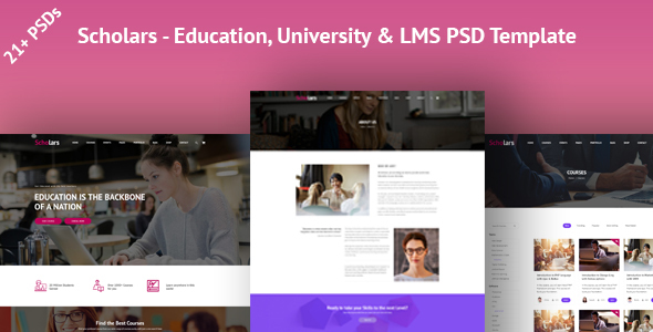 Scholars - Education, University & LMS PSD Template