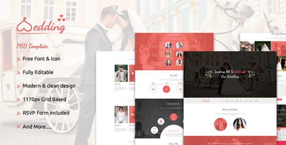 The Wedding - Bootstrap Responsive PSD Template