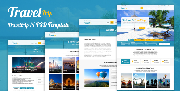 Travel Trip – Tour Package Booking PSD Template