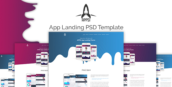 APPSI - App Landing PSD Template