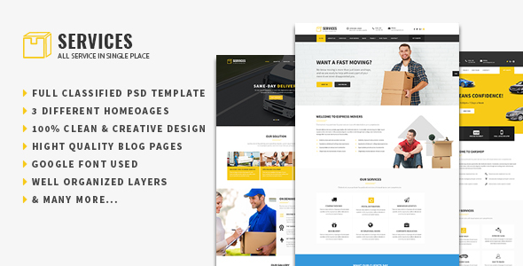 Services - Multipurpose PSD Template for Business Services