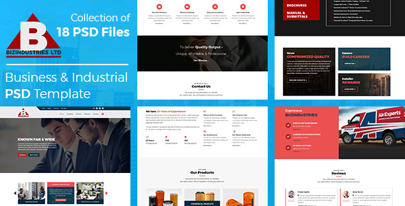 Bizindustries- Business and Industrial PSD Template