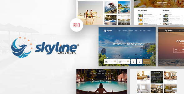 SkyLine - Hotel Booking PSD Template