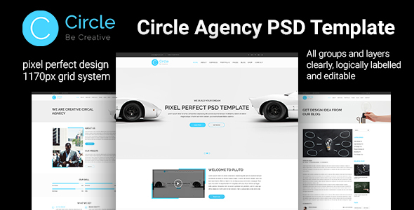 Circle Agency PSD Template