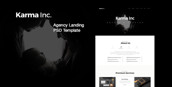 Karma Inc. Agency Landing PSD Template