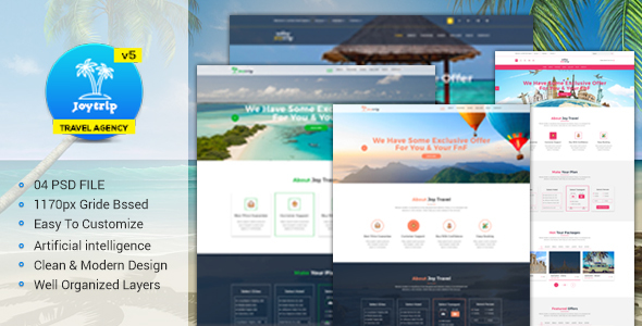 JoyTrip - Travel Agency Website Template