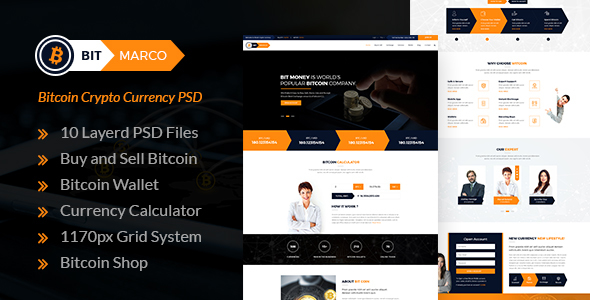 Bit Marco - Bitcoin and Cryptocurrency PSD Template