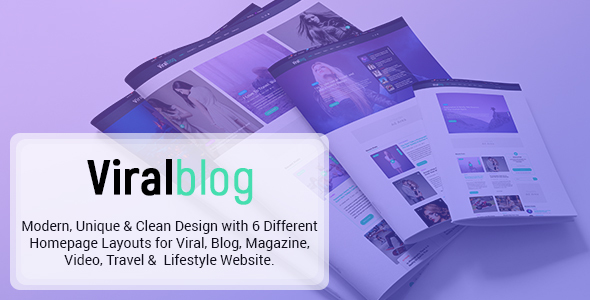 Viral Blog - Viral Magazine/News and Personal Blog PSD Design