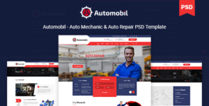 Automobil - Auto Mechanic & Auto Repair PSD Template
