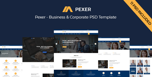Pexer - Business & Corporate PSD Template