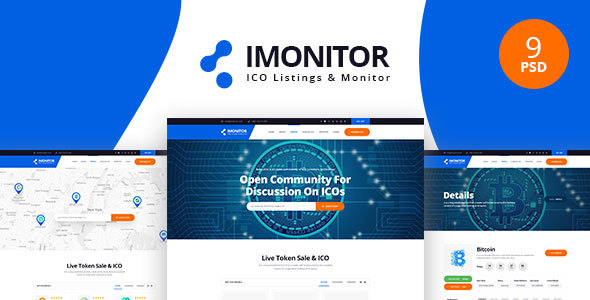 Imonitor - Ico Listing PSD Templates