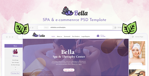 Bella - Spa & eCommerce PSD Template