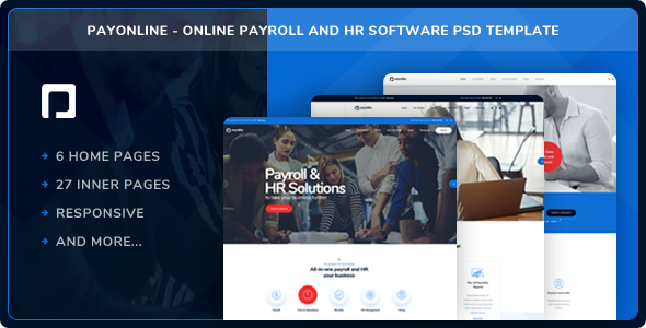 Payonline - Online Payroll and HR Software PSD Template