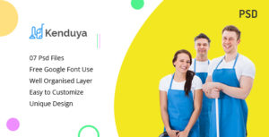Kenduya-Cleaning Company PSD Template