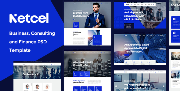 Netcel - Business Consulting and Finance PSD Template