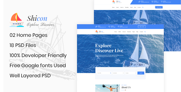 Shicon - Cruises & Water Boat PSD Template