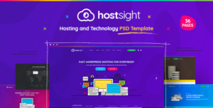 HostSite - Hosting and Technology Website PSD Template