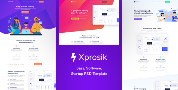 Xprosik - Landing Page for Saas & Software
