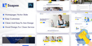 Soapee - Cleaning Services PSD Template