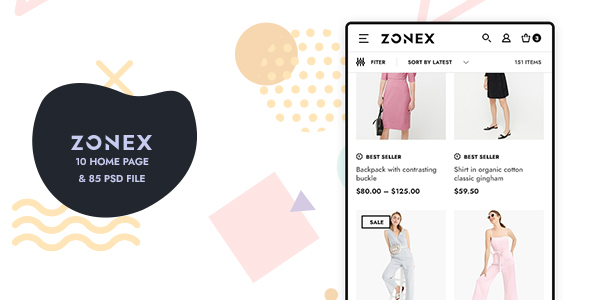 Zonex | Fashions eCommerce PSD