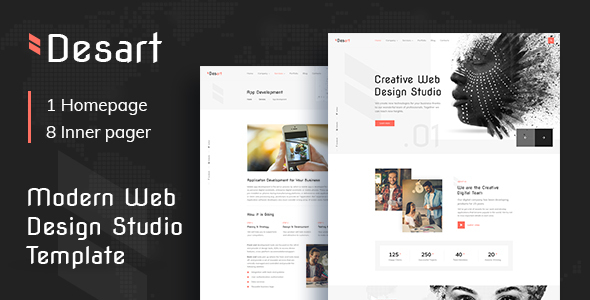 Desart - Creative Web Design Studio PSD Template