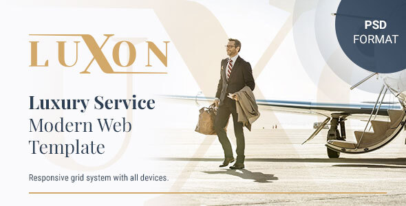 LUXON - Luxury Services Modern Web PSD Template