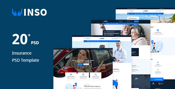 Vinso | Insurance PSD Template