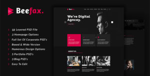 Beefax - Digital Services Agency PSD Template