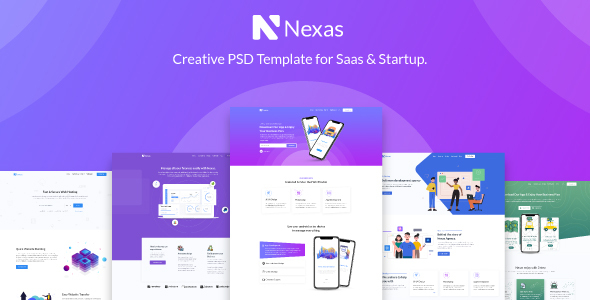 Nexas - Startups SaaS PSD Template
