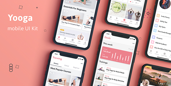 Yooga - Health and Fitness UI Kit for Adobe XD
