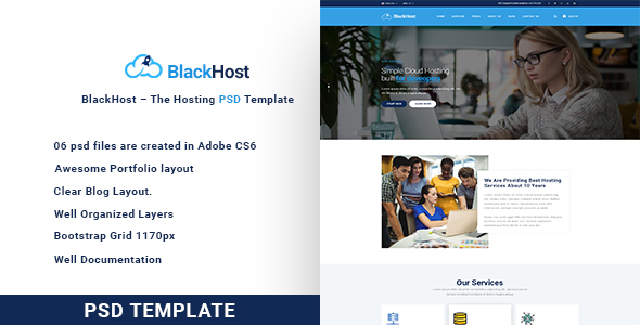BlackHost – The Hosting PSD Template