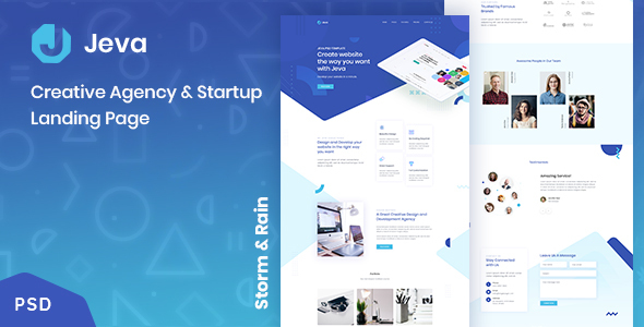 Jeva - Creative Agency & Startup Landing Page