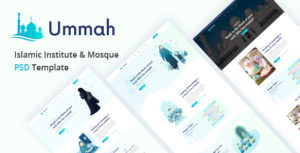 Ummah  – Islamic Institute & Mosque PSD Template