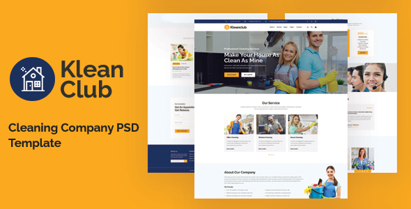 Kleanclub - Cleaning Service PSD Template