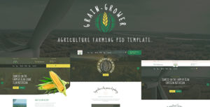 Grain Grower - Agriculture Farm & Farmers PSD Template