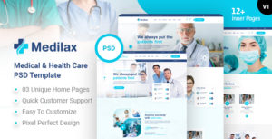 Medilax - Medical and Health Care PSD Template