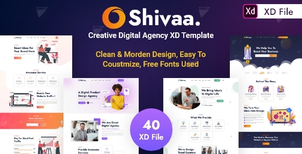 Shivaa - Creative Digital Agency XD Template