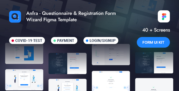 Anfra - Questionnaire & Registration Form Wizard Figma Template