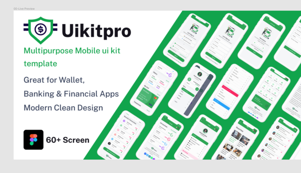 UikitPro - Multipurpose Wallet & Banking Figma Mobile Template
