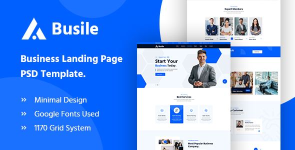 Busile – Business Website PSD Template