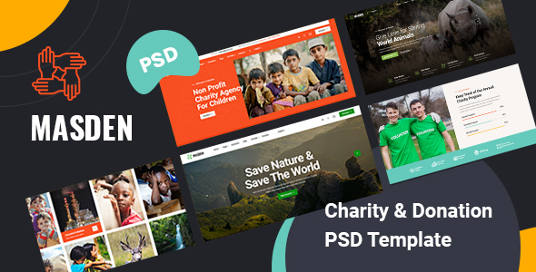 Masden - Charity & Donation PSD Template